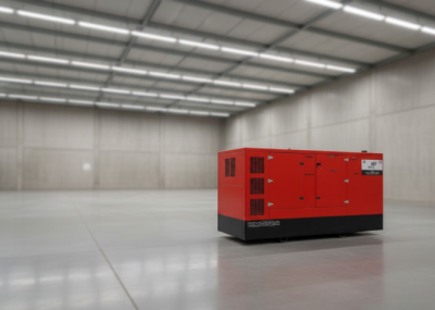 Venta de generadores electricos industriales; proceso de inspección de un generador nuevo para la venta
